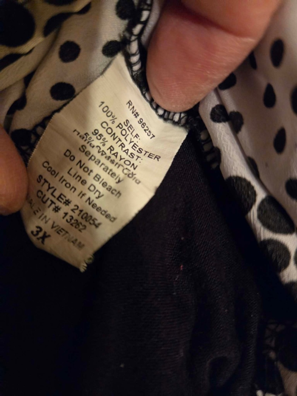 Perseption Black & White Polka Dot Shift Dress - Picture 5 of 5